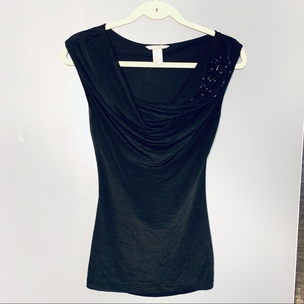 H&M Black Fitted Top